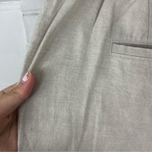 L.L.Bean Neutral Cream Tan 100% Linen Classic Fit Pants Size 18 - Picture 9 of 10